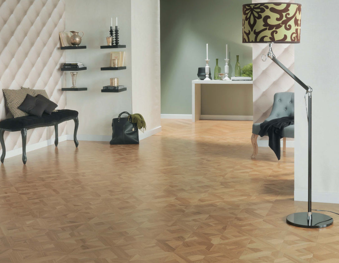 MARQUETERIE, parquet contrecollé en dalle CARMEN PANAGET SATINE N°2 montpellier jacou hérault 34