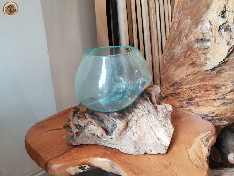 vase verre soufflé racine teck deco Toulouse 31