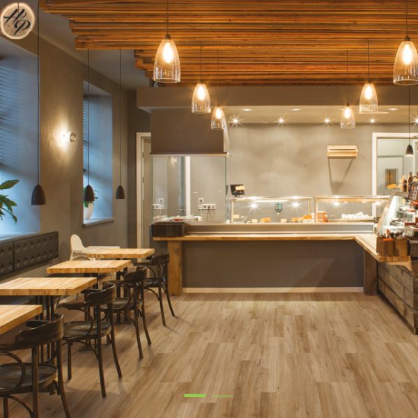 parquet liège vieilli restaurant cafeteria hydrofuge ideal grande surface nettoyage facile resistant Mocca Mâcon 71