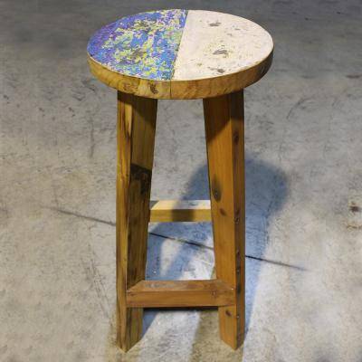 tabouret teck unique fait main déco exotique décorateur Bordeaux 33